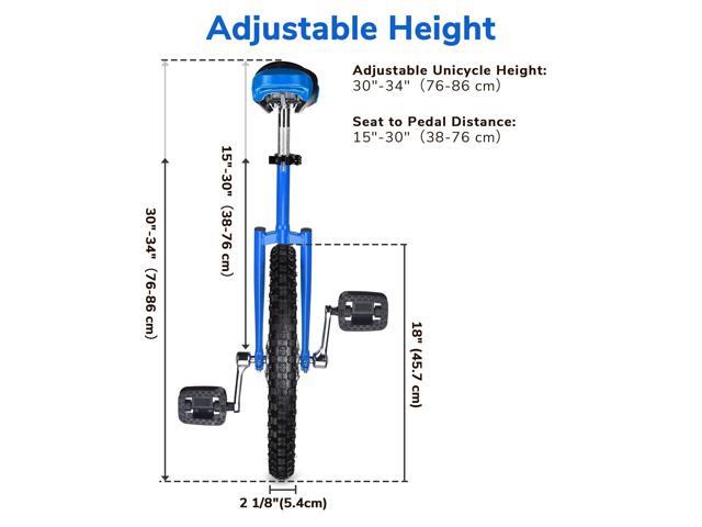 Yescom 18 In Wheel Outdoor Unicycle Skid-proof Tire Fitness Bicycle Balance Training for Adults Teenagers Kids, Blue