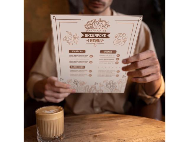 WeChef 8.5'x14' Double-Sided All Clear Vinyl Menu Cover 2 View Plastic Menu Holder Top Loading Restaurant Cafe 30 Pack
