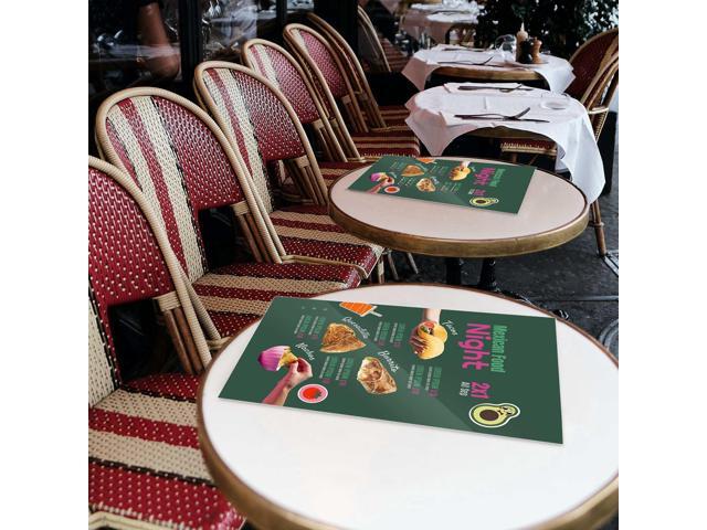 WeChef 8.5'x14' Double-Sided All Clear Vinyl Menu Cover 2 View Plastic Menu Holder Top Loading Restaurant Cafe 30 Pack
