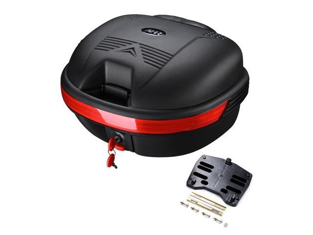AHR 30L Plastic Motorcycle Tail Box Scooter Luggage Holder Storage Lock Carrier Case