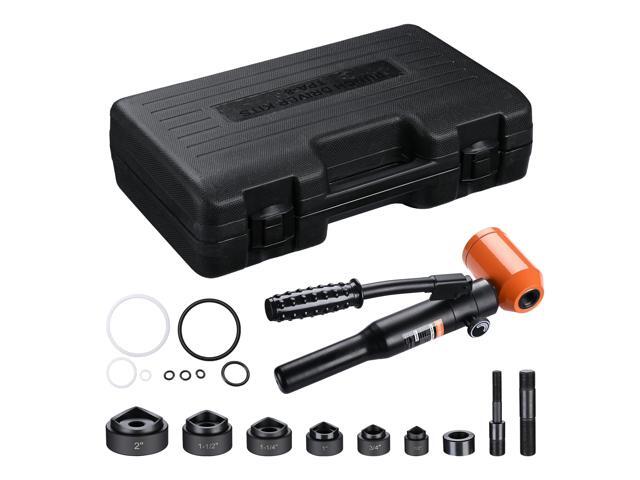 Yescom 8 Ton Hydraulic Knockout Punch Set 1/2' to 2' Hole Puncher Tool Kit with Rotatable Head