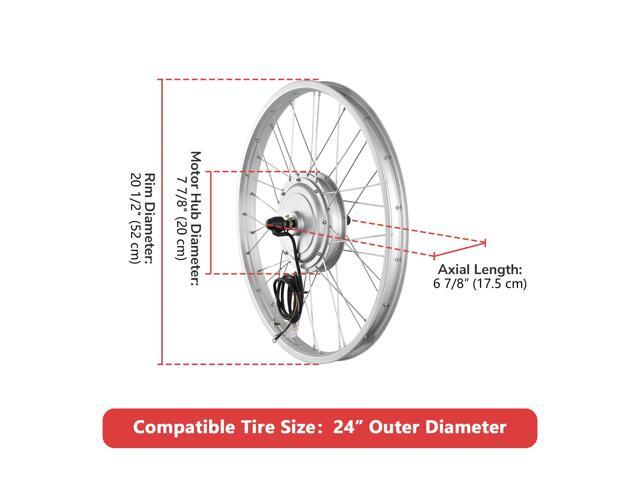 Yescom Electric Bicycle Front Wheel E-Bike Conversion Kit 24' 36V 750W Throttle Controller