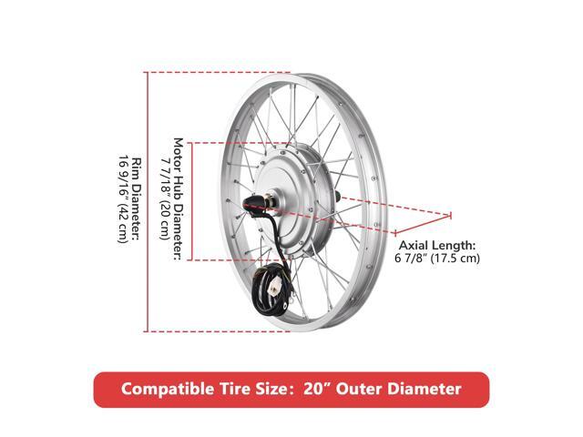 Yescom Electric Bicycle E-Bike Conversion Kit Controller for 20' 750W 36V E-bike Front Wheel Motor Kit