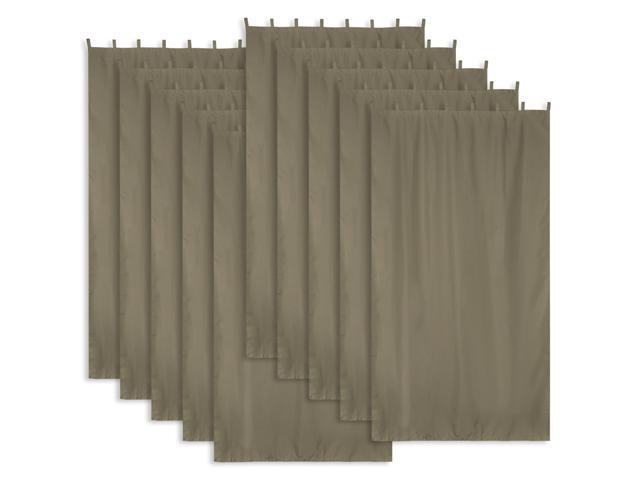 Yescom 54'x120' Outdoor Curtain Panel Tab Top UV30+ Porch Pergola Backyard 10 Piece