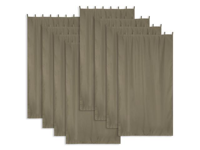 Yescom 54'x120' Outdoor Curtain Panel Tab Top UV30+ Porch Pergola Backyard 8 Piece