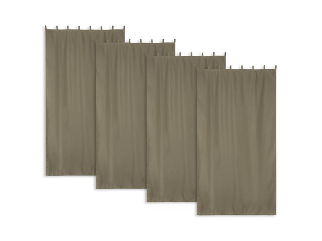 Yescom 54'x120' Outdoor Curtain Panel Tab Top UV30+ Porch Pergola Backyard 4 Piece