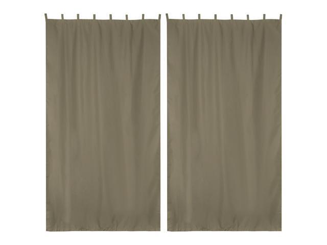 Yescom 54'x120' Outdoor Curtain Panel Tab Top UV30+ Porch Pergola Backyard 2 Piece