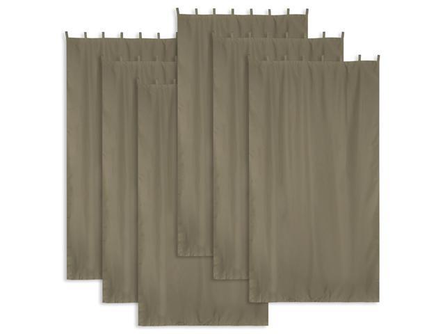 Yescom 54'x120' Outdoor Curtain Panel Tab Top UV30+ Porch Pergola Backyard 6 Piece