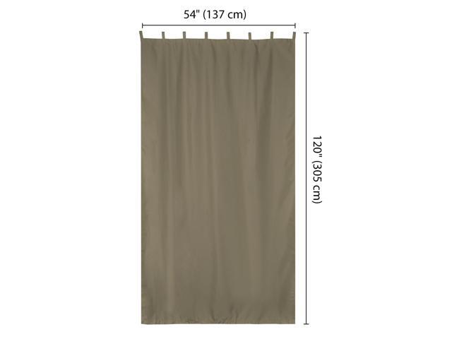 Yescom 54'x120' Outdoor Curtain Panel Tab Top UV30+ Porch Pergola Backyard 4 Piece