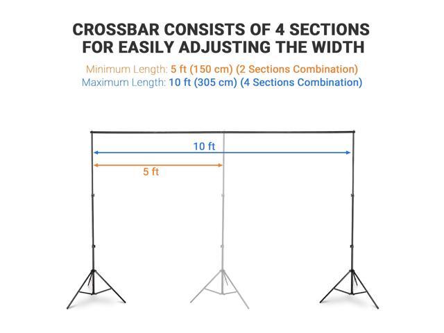 8.5x10Ft Photography Background Backdrop Stand Kit Adjustable Crossbar 6 Packs