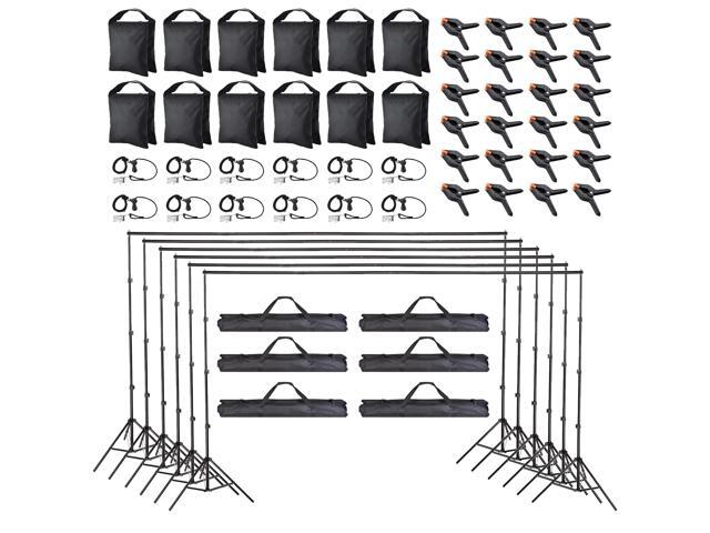 8.5x10Ft Photography Background Backdrop Stand Kit Adjustable Crossbar 6 Packs