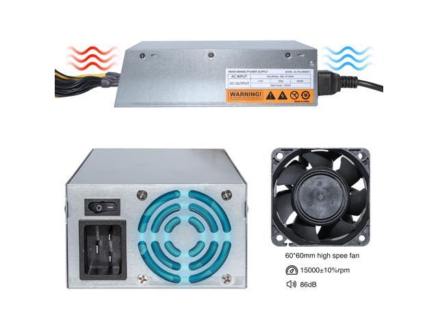 1800w Gold Mining Power Supply Bitcoin Ethereum Miner 110V (100~240v) AC to DC Full 150A PSU GPU BTC ETH Graphics Video Card 2U