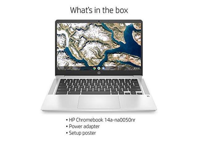 HP Chromebook 14-inch FHD Laptop, Intel Celeron N4000, 4 GB RAM, 32 GB eMMC, Chrome (14a-na0050nr, Mineral Silver)
