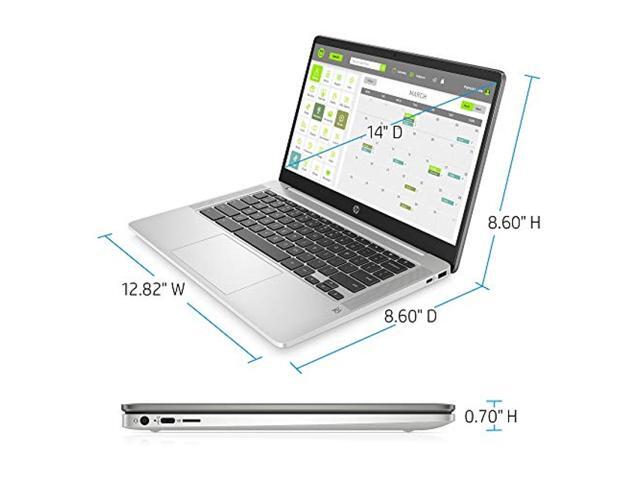 HP Chromebook 14-inch FHD Laptop, Intel Celeron N4000, 4 GB RAM, 32 GB eMMC, Chrome (14a-na0050nr, Mineral Silver)