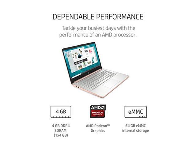 HP - 14-fq0030nr 14 Laptop, AMD 3020e, 4 GB RAM, 64 GB eMMC Storage, 14-inch HD Display, Windows 10 Home in S Mode, Long Battery Life, Microsoft...