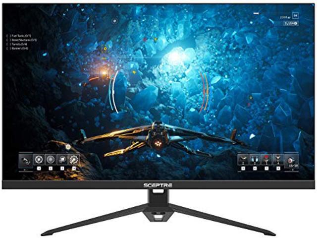 Sceptre IPS 27 inch Gaming LED Monitor up to 165Hz 144Hz 1ms DisplayPort HDMI, FreeSync FPS RTS Build-in Speakers Gunmetal Black 2021 (E275B-FPT165)