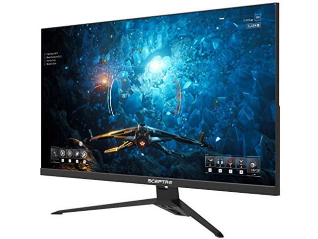 Sceptre IPS 27 inch Gaming LED Monitor up to 165Hz 144Hz 1ms DisplayPort HDMI, FreeSync FPS RTS Build-in Speakers Gunmetal Black 2021 (E275B-FPT165)