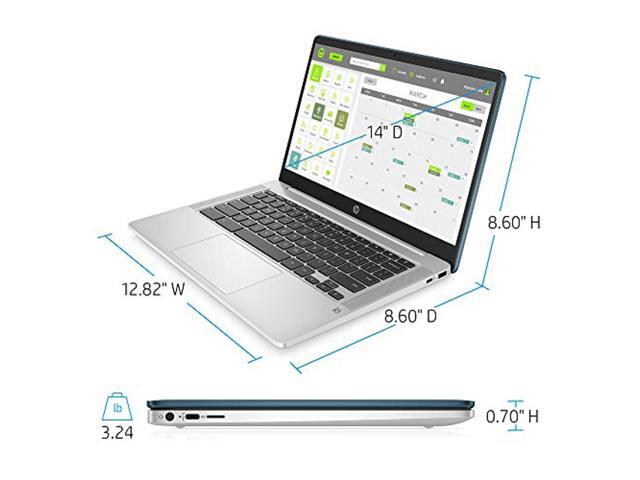 HP Chromebook 14-inch FHD Laptop, Intel Celeron N4000, 4 GB RAM, 32 GB eMMC, Chrome (14a-na0090nr, Forest Teal)