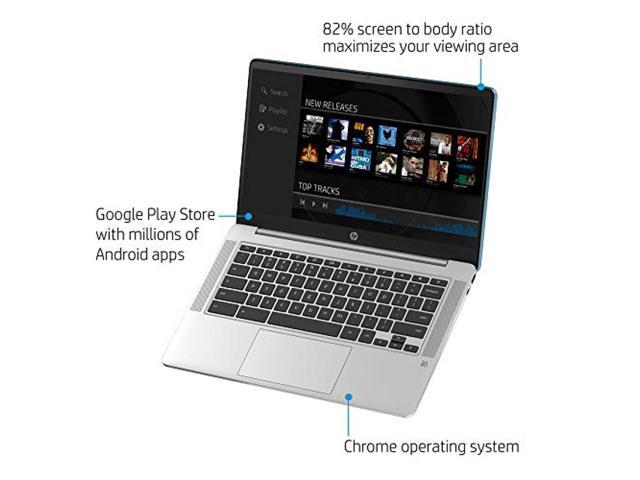 HP Chromebook 14-inch FHD Laptop, Intel Celeron N4000, 4 GB RAM, 32 GB eMMC, Chrome (14a-na0090nr, Forest Teal)