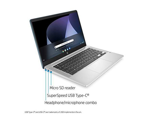HP Chromebook 14-inch FHD Laptop, Intel Celeron N4000, 4 GB RAM, 32 GB eMMC, Chrome (14a-na0090nr, Forest Teal)