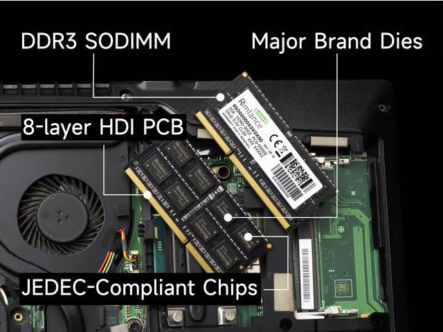 Rimlance 8GB (1X8GB) 1.35V DDR3 1333MHZ PC3-10600 SODIMM 2RX8 Laptop Memory