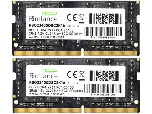 Rimlance 16GB (2X8GB) 1.2V DDR4 2933MHZ PC4-23400 SODIMM 2RX8