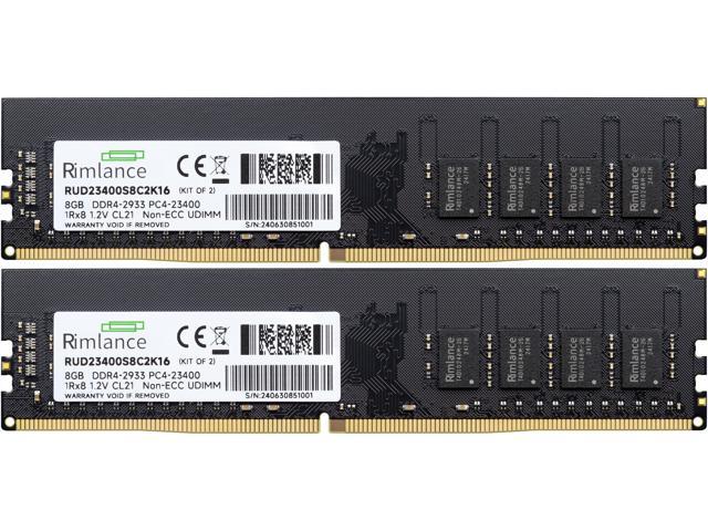 Rimlance 16GB (2X8GB) 1.2V DDR4 2933MHZ PC4-23400 UDIMM 1RX8