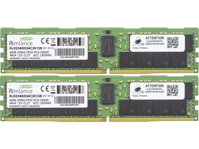 Rimlance 128GB (2X64GB) 1.2V DDR4 2933MHZ PC4-23400 LRDIMM 4RX4