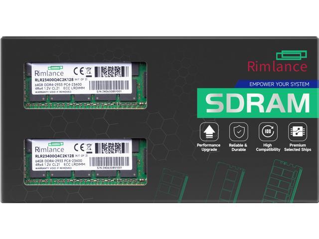Rimlance 128GB (2X64GB) 1.2V DDR4 2933MHZ PC4-23400 LRDIMM 4RX4