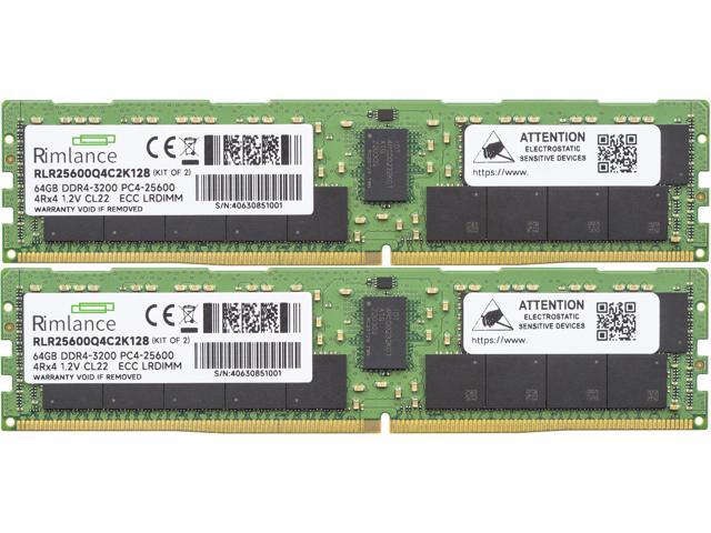 Rimlance 128GB (2X64GB) 1.2V DDR4 3200MHZ PC4-25600 LRDIMM 4RX4