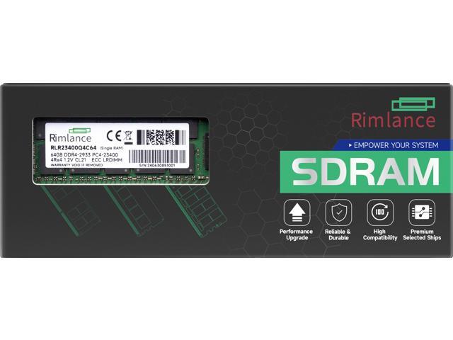 Rimlance 64GB (1X64GB) 1.2V DDR4 2933MHZ PC4-23400 LRDIMM 4RX4