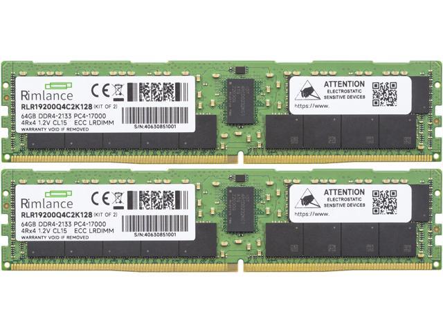 Rimlance 128GB (2X64GB) 1.2V DDR4 2400MHZ PC4-19200 LRDIMM 4RX4