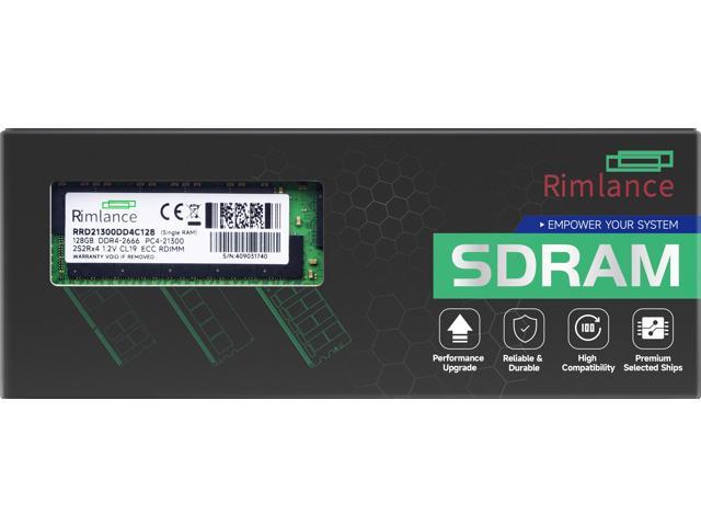 RIMLANCE 128GB(1X128GB) DDR4 2666MHz PC4-21300 2S2RX4 1.2V 288-PIN ECC Registered RDIMM Server Memory