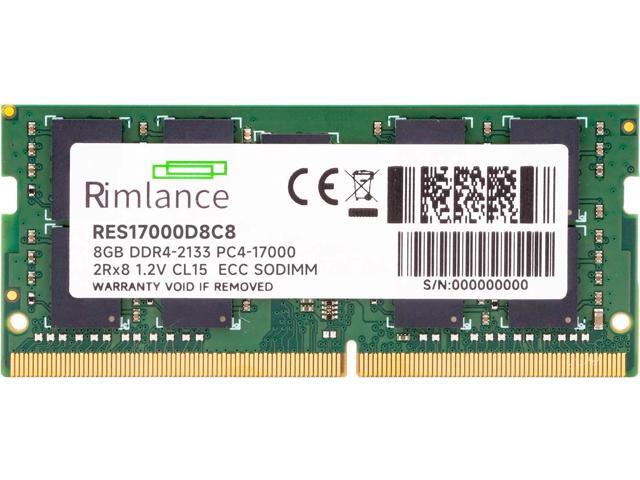 RIMLANCE RAM 8GB (1X8GB) 1.2V DDR4 2133MHZ PC4-17000 ECC SODIMM 2RX8