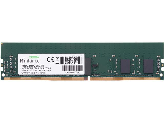 RIMLANCE 16GB(1X16GB) DDR4 3200MHz PC4-25600 RDIMM 1Rx8 1.2V 288-PIN ECC Registered RDIMM Server Memory