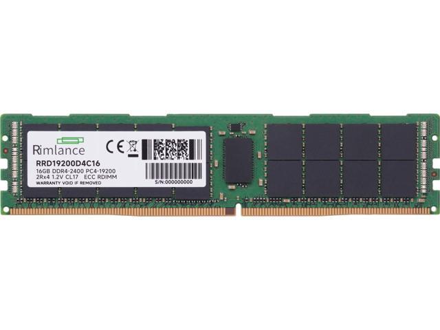 RIMLANCE 16GB (1X16GB) DDR4 2400MHz PC4-19200 RDIMM 2RX4 1.2V 288-PIN ECC Registered RDIMM Server Memory