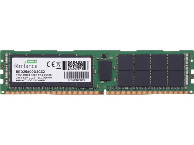 RIMLANCE RAM 128GB(4X32GB) DDR4 3200MHz PC4-25600 2Rx4 1.2V 288-PIN ECC Registered RDIMM Server Memory KIT Compatible with Dell PowerEdge XR11 Rack...