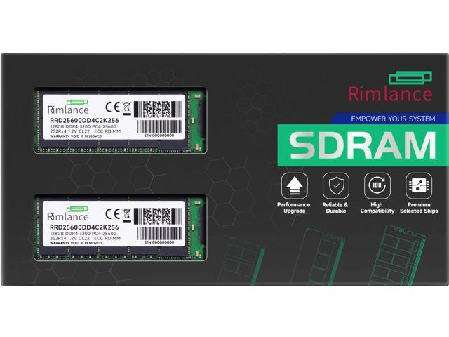 RIMLANCE 256GB(2X128GB) DDR4 3200MHz PC4-25600 2S2RX4 1.2V 288-PIN ECC Registered RDIMM Server Memory KIT