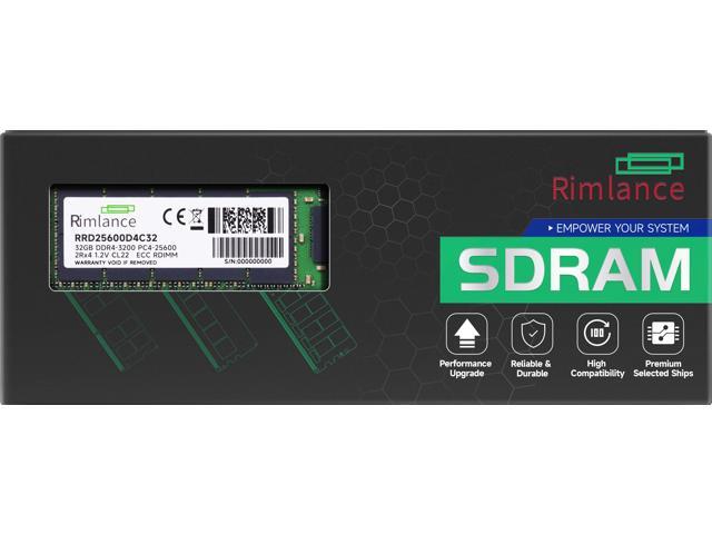 RIMLANCE 32GB(1x32GB) DDR4 3200MHz PC4-25600 2RX4 1.2V 288-PIN ECC Registered RDIMM Server Memory