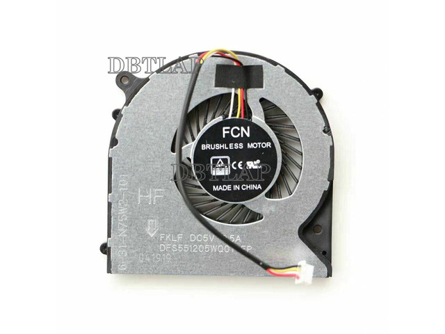 Laptop CPU Cooling Fan for Hasee T6-X5 Z7M-KP7SC Z7M-KP5SC DFS551205WQ0T-FKLF 6-31-N75W2-101 4pin