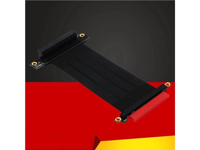 PCIE X8 Riser Cable PCI Express Extension Cable PCIe 3.0 8Gbps X8 to x8 Port Adapter Connector 270 Degree Reverse PCI-E Extender