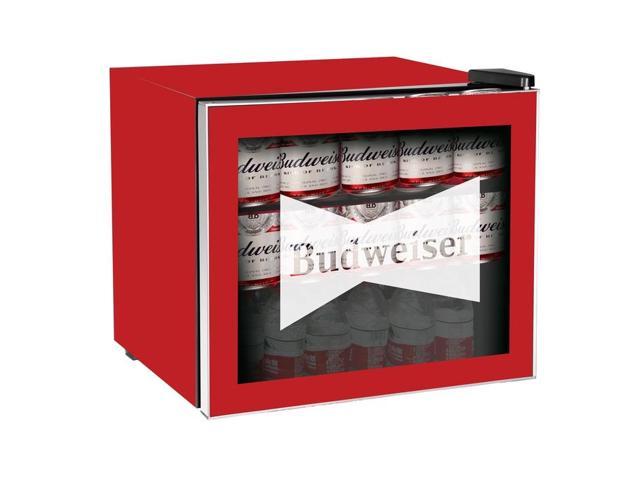 Budweiser MIS168 1.6-cu ft Glass Door Beverage Fridge - Red photo