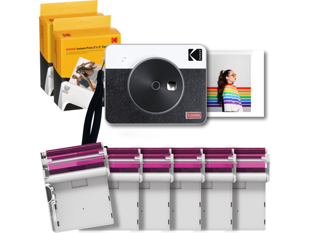 Kodak Mini Shot 3 Retro Camera - Portable Instant Camera and Photo Printer- 2-in-1 Printer Compatible with iOS & Android - Bluetooth Connection -...