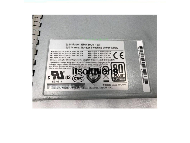 For RH5885H V2 Server Power Supply EPW2000-12A 02310PTH