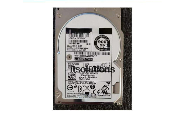 For DELL SC200 SC220 SC4020 SC5020 Storage Hard Disk 900G 10K 12Gb 0F4VMK