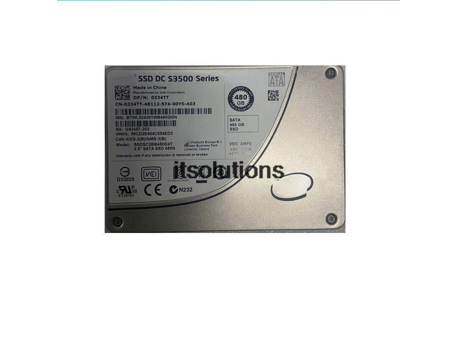 For DELL 0334TT 480G SSD S3500 2.5 6G SATA HDD SSDSC2BB480G4T