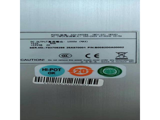 For Emacs CRPS 1000W Switching Power Supply S2D-2A00P6 B00S2D0A00002 T93708288 26A970001