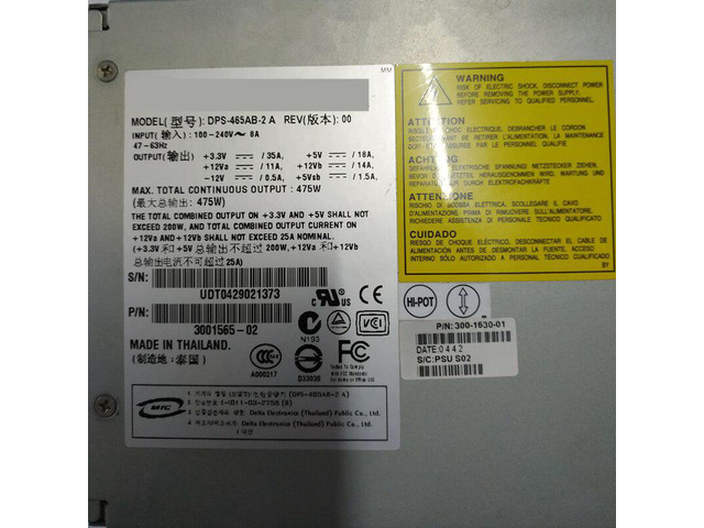 For Sun Blade2500 B2500 475W Switching Power Supply DPS-465AB-2 A 300-1630-01 30