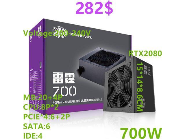 Original SU For Cooler Master 80plus EU Non Module Game Mute Power Supply 750W 700W 650W 600W Power Supply MPE-4001-ACABW
