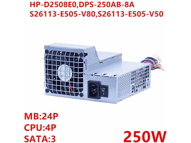 For FUJITSU SIEMENS 250W Switching Power Supply HP-D2508E0 DPS-250AB-8A S26113-E505-V80 S26113-E505-V50